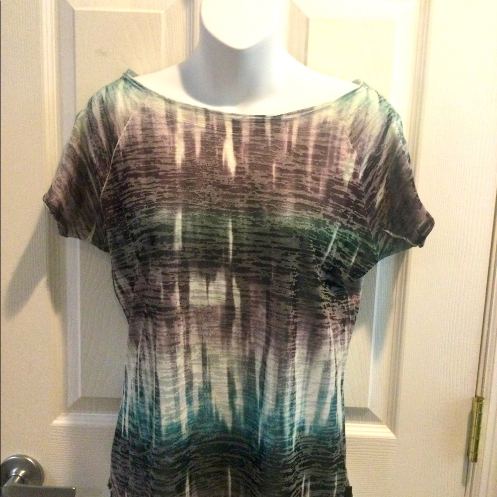 Kia USA sheer multicolored T size Large